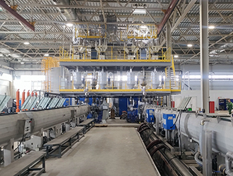 حالة: HDPE ثلاث طبقات Co-Extrusion الأنابيب خط Extrusion 